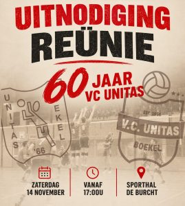 Uitnodiging Reünie 60 jaar VC Unitas